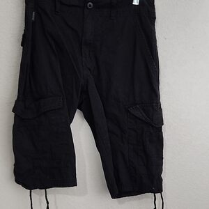 Ring of Fire Shorts Mens Messenger Cargo Size 30 Black